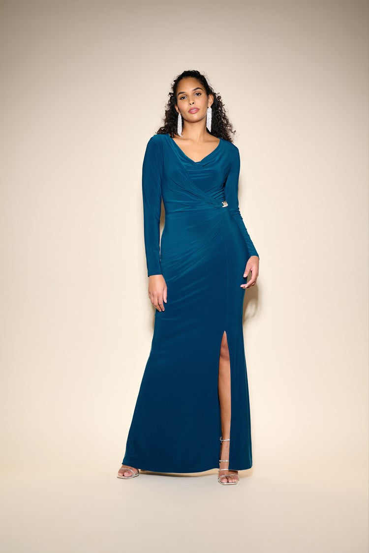 Cowl Neck Maxi Dress|Joseph Ribkoff Style: 233752| Fashionista Cowl Neck Maxi Dress|Joseph Ribkoff Style: 233752| Fashionista
