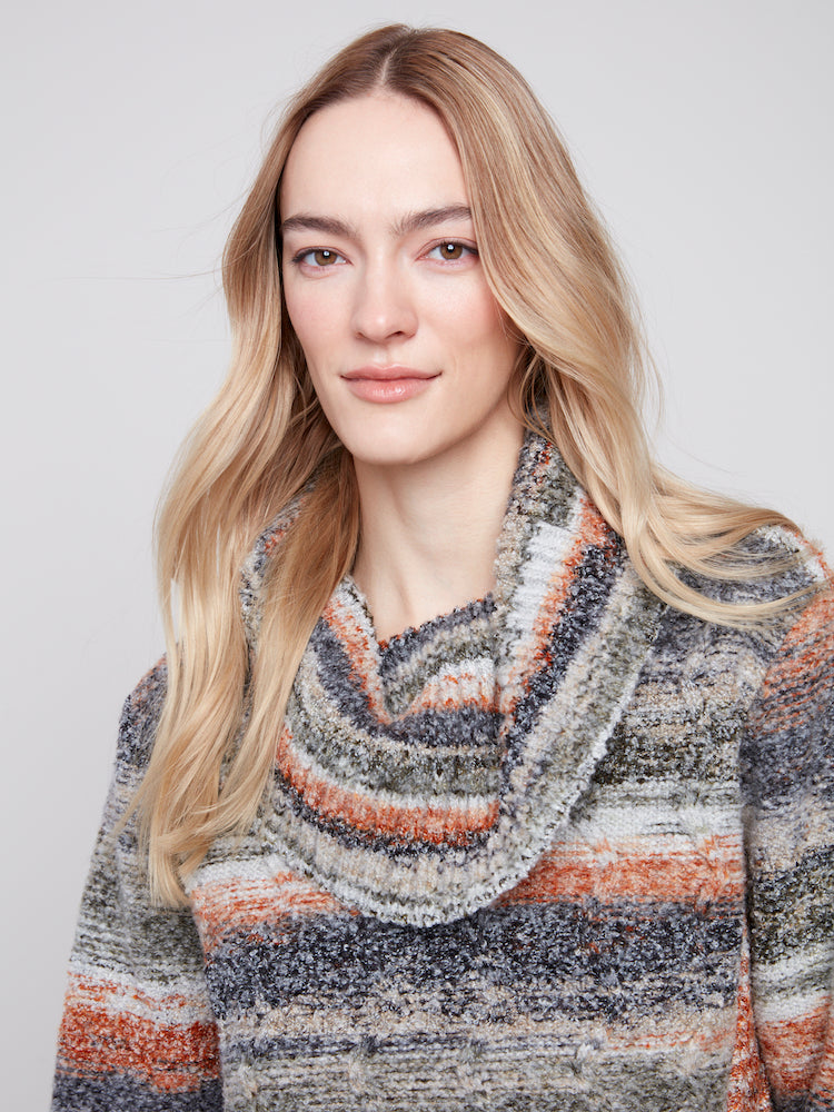 Cowl Neck Long Sleeve Sweater