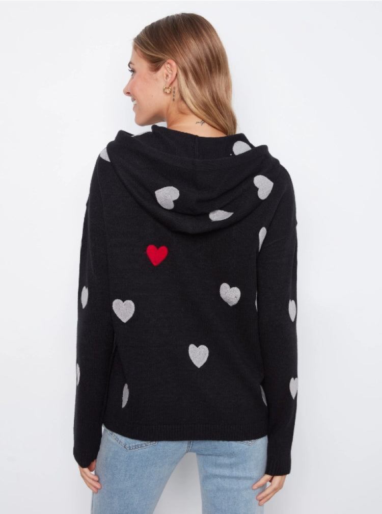Charlie B Embroidered Hearts Hoodie