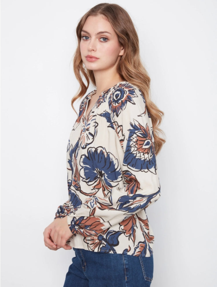 Charlie B Floral Print Blouse