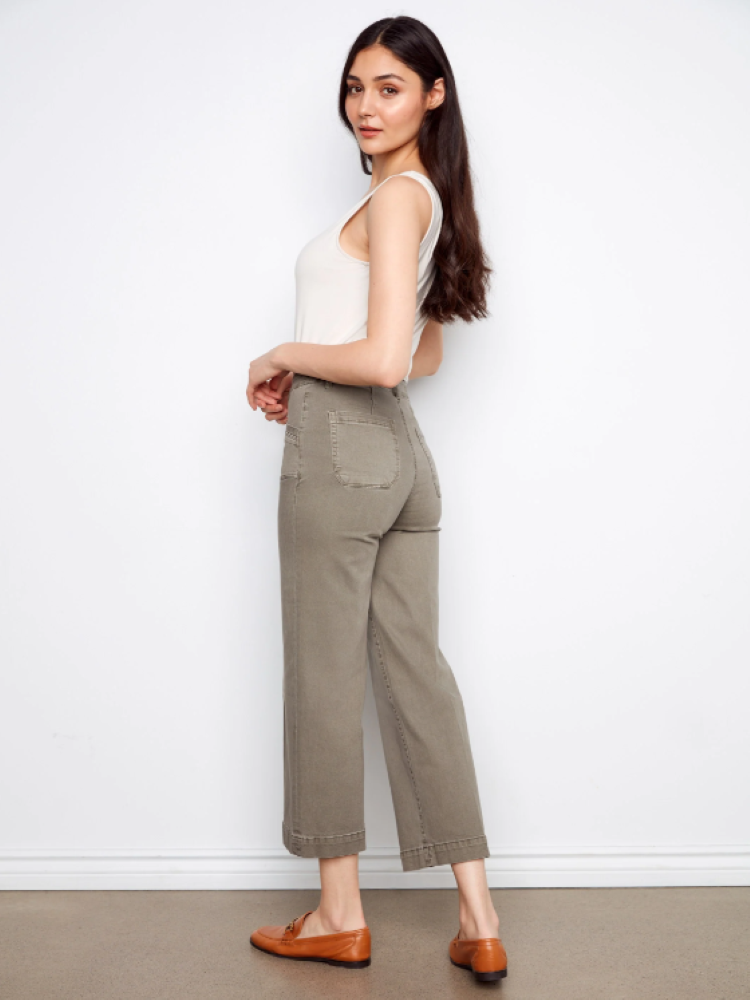 Cropped Wide Leg Jeans