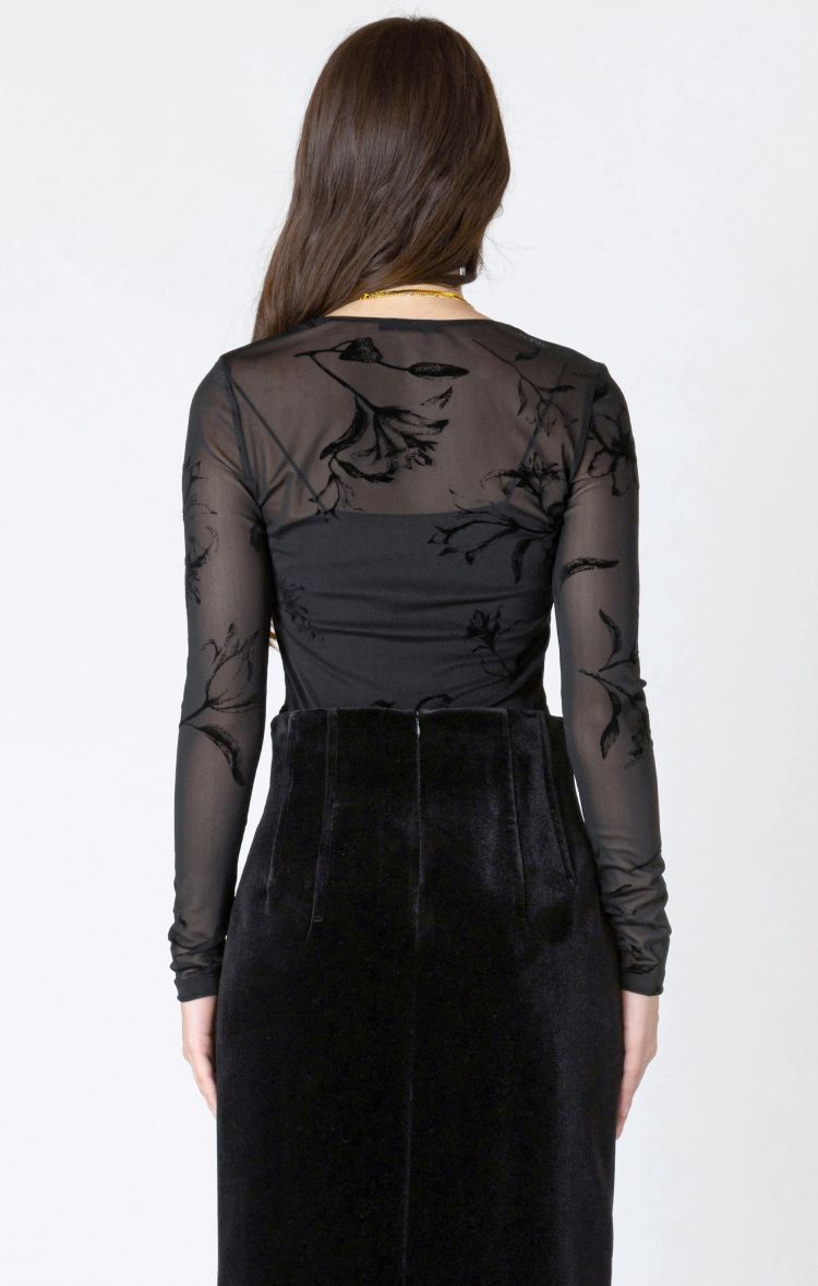 Burnout Patterned Bodysuit