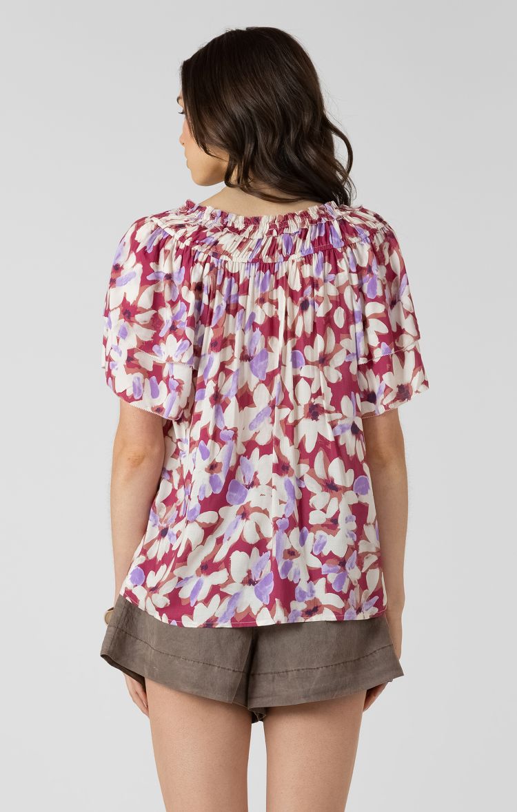Floral Short Sleeve Blouse