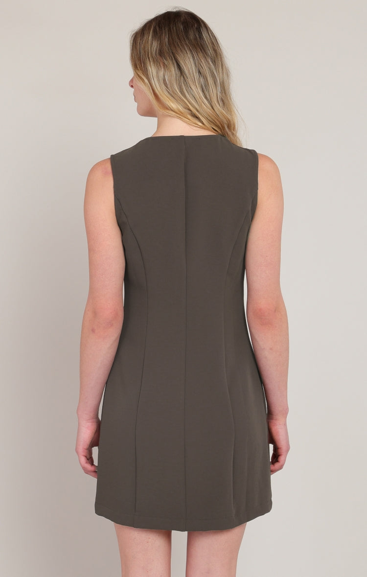 Dex Button-Front Mini Dress
