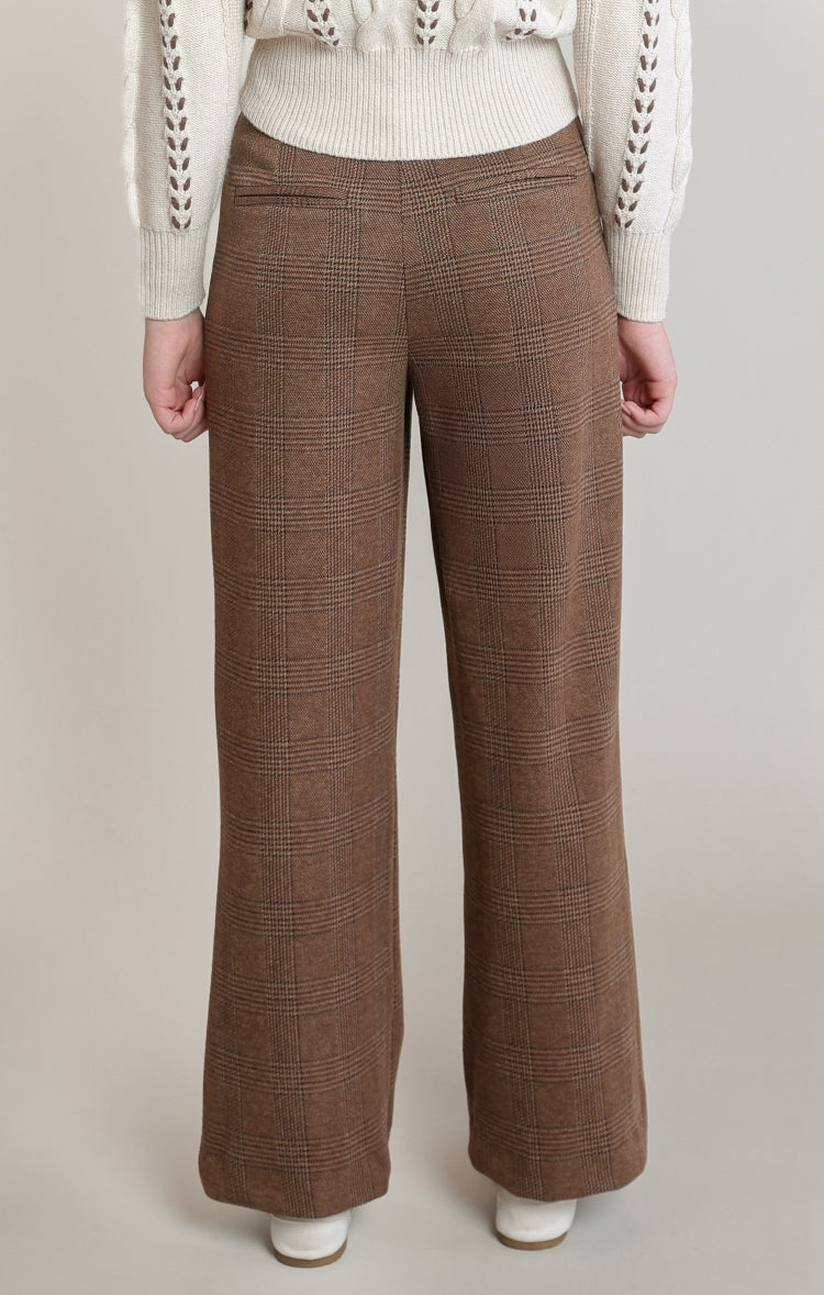 Dex Houndstooth Straight-Leg Pants