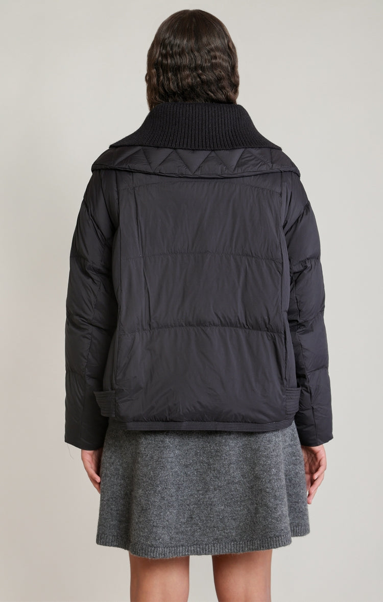 Dex Quilted Puffer Jacket with Knit Collar