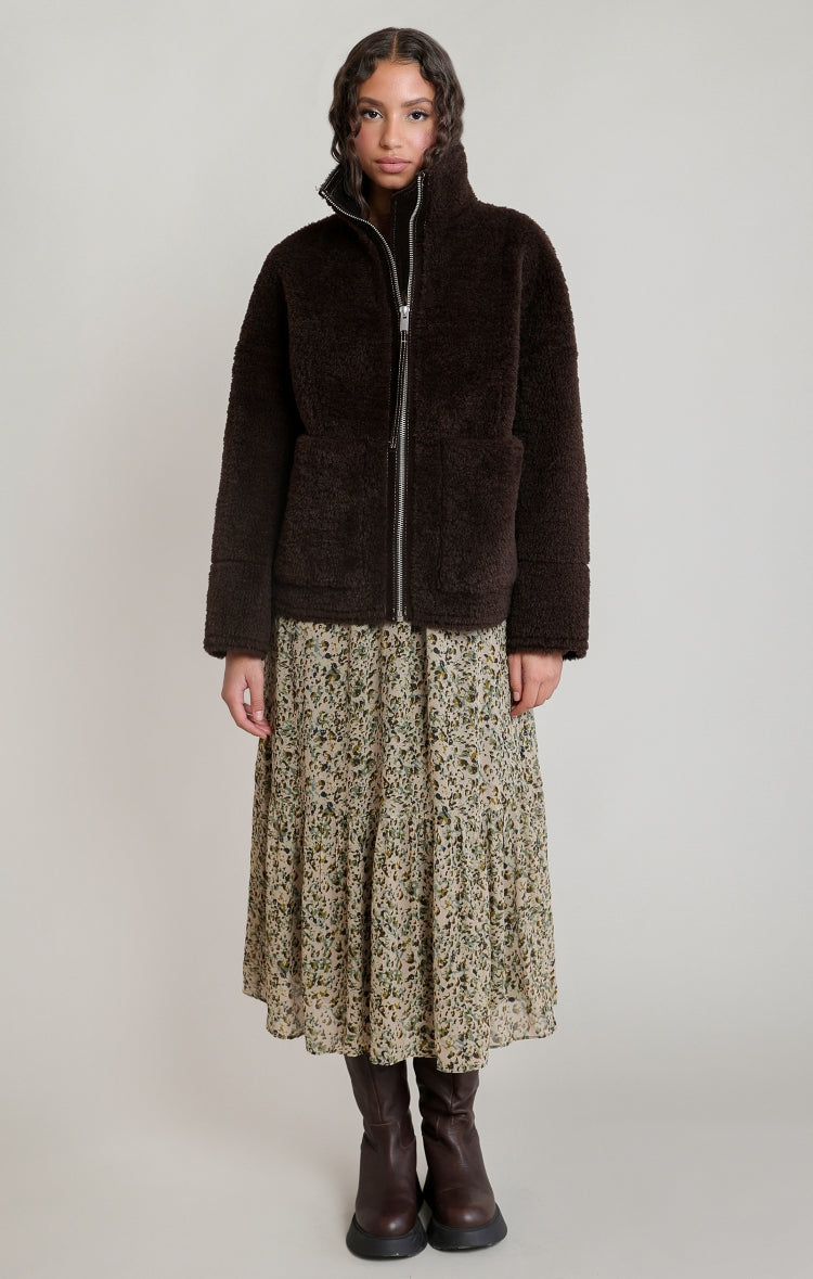 Dex Quilted Puffer Jacket with Knit Collar