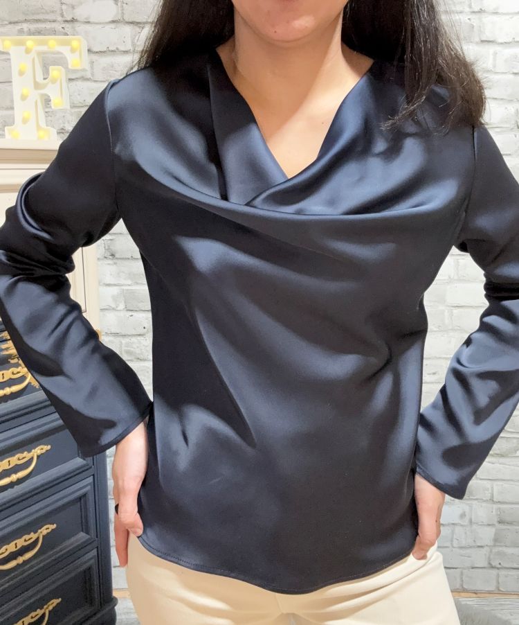 Cowl Neck Long Sleeve Pullover