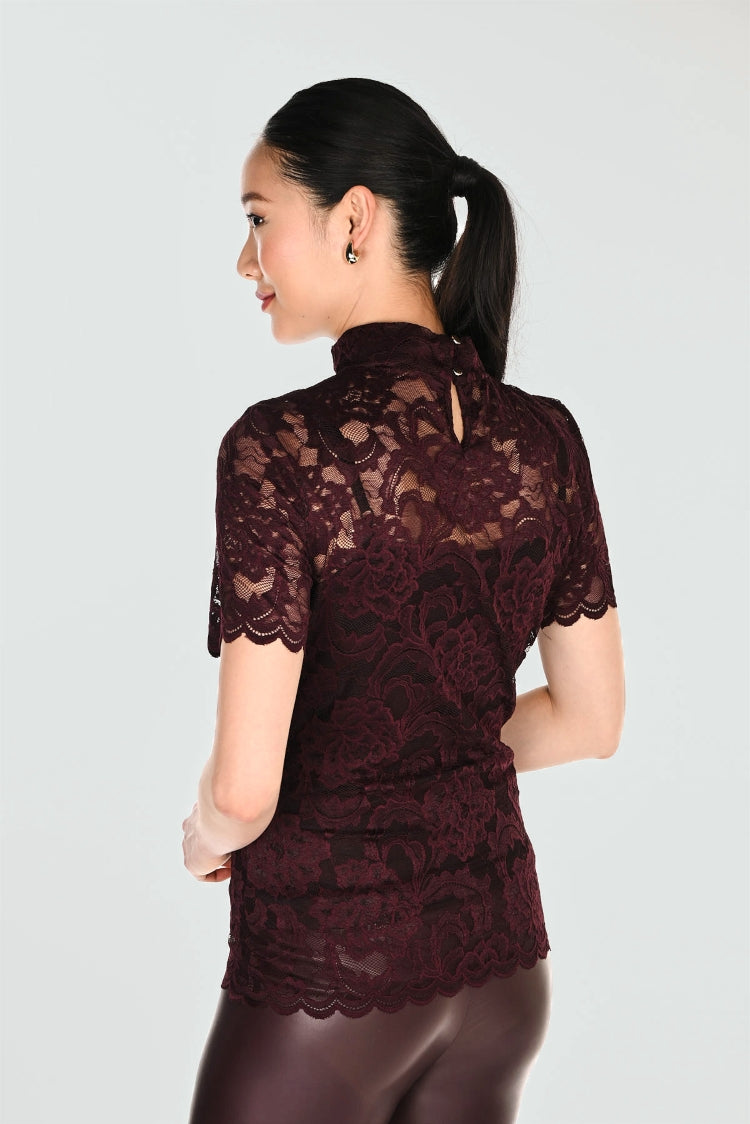 Frank Lyman Floral Lace Embellished Top