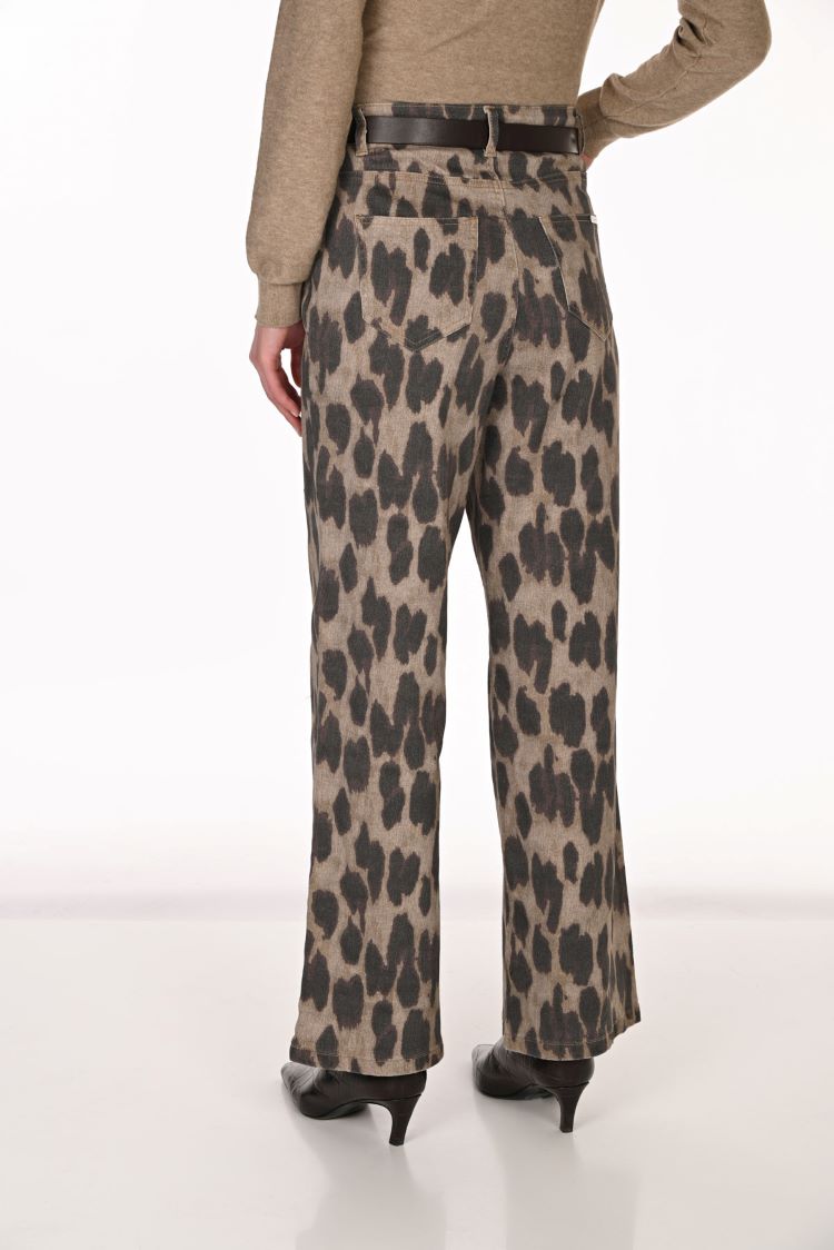 Leopard Print Belted Trousers