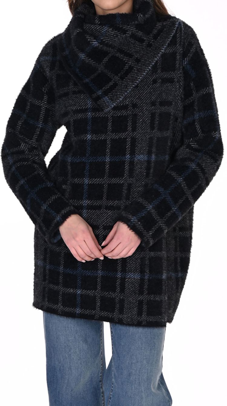 Plaid Knit Jacket
