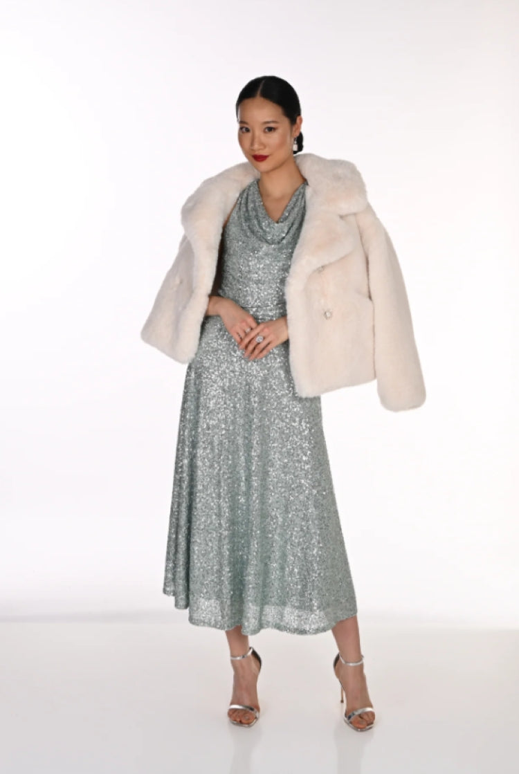 Frank Lyman Shimmer Midi Dress