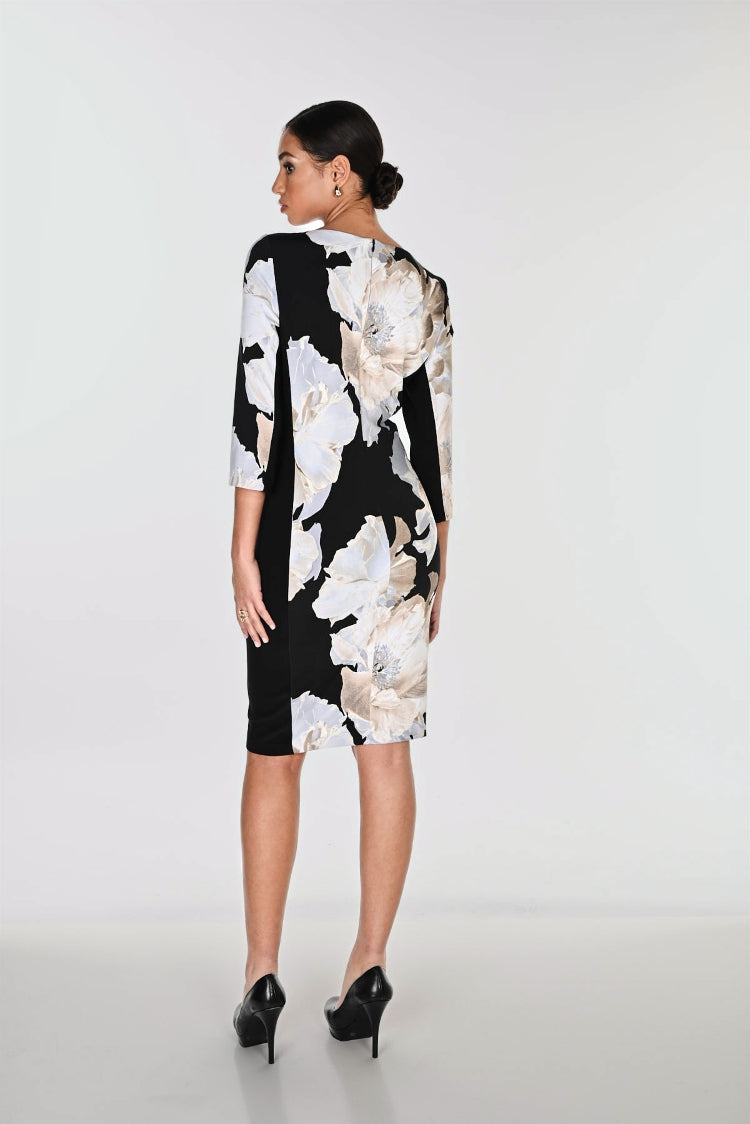 Frank Lyman Floral Belted V-Neck Dress