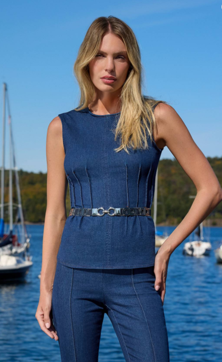 Sleeveless Denim Top