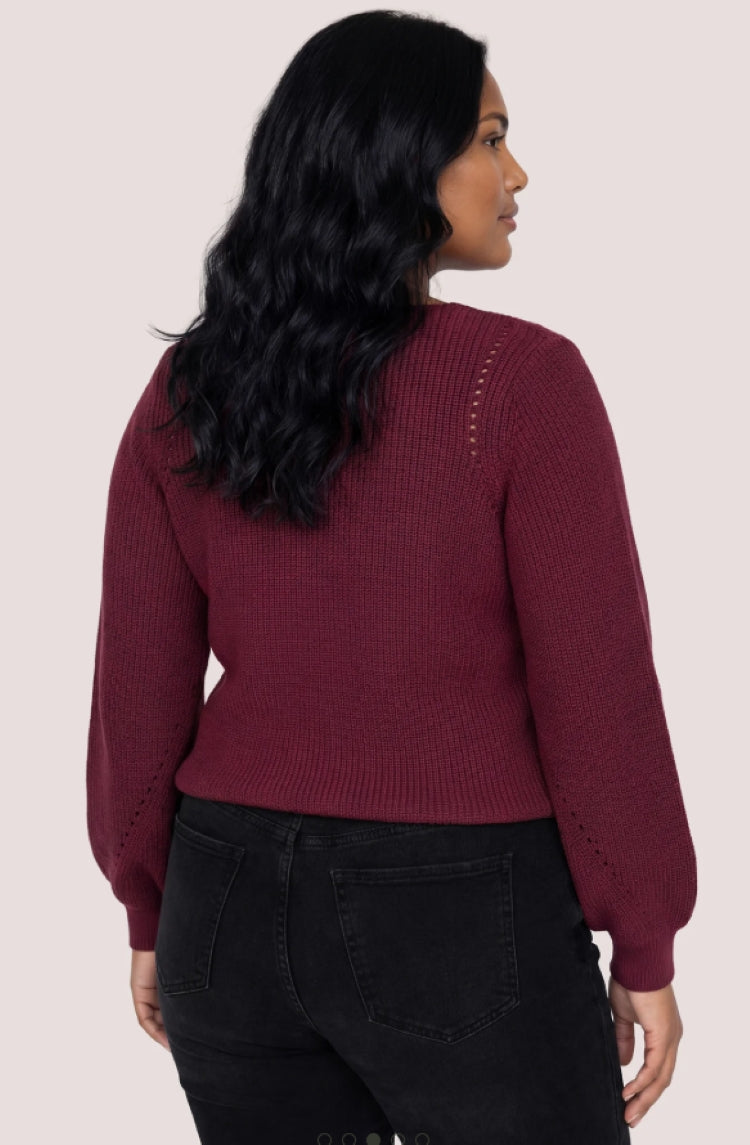 Gentle Fawn Hailey V-Neck Pointelle Sweater