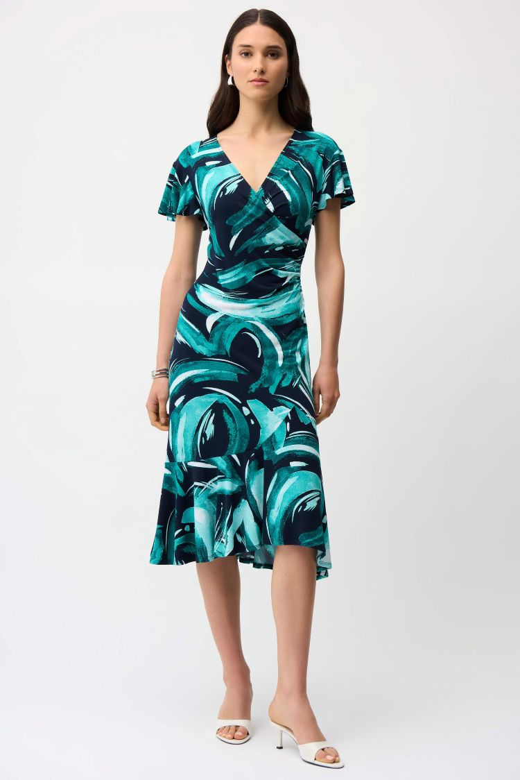 Abstract Wrap Dress | Joseph Ribkoff Style: 261063  Fashionista