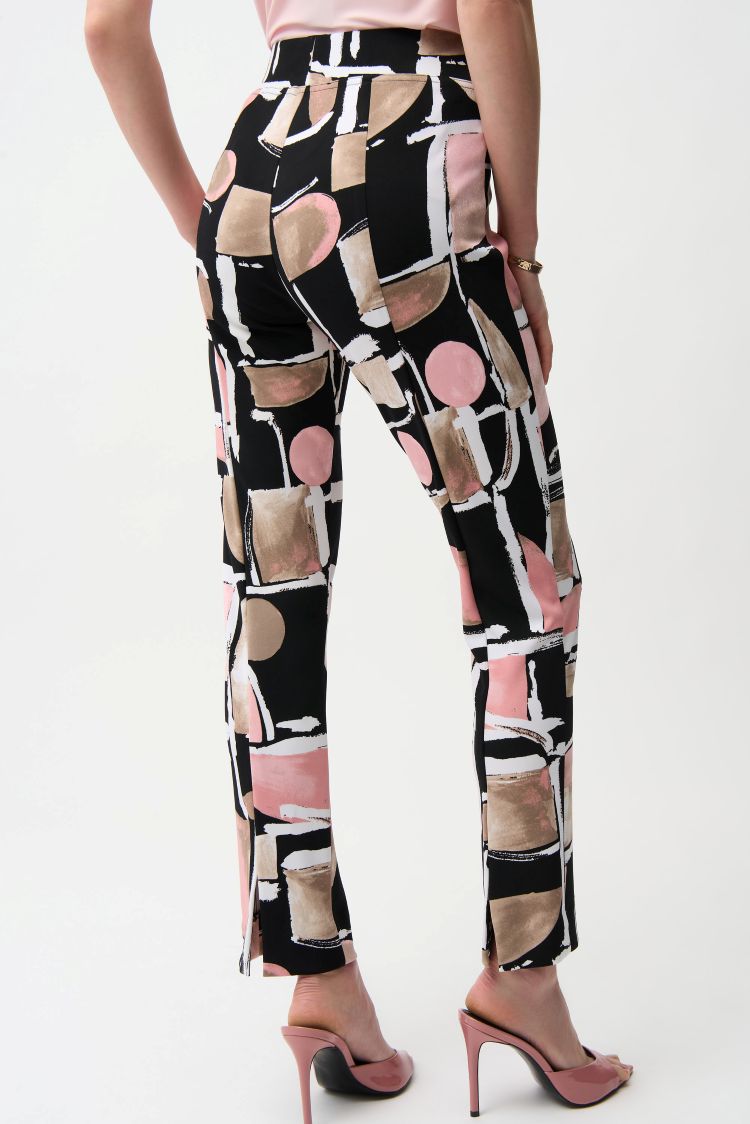 High Waisted Print Trousers