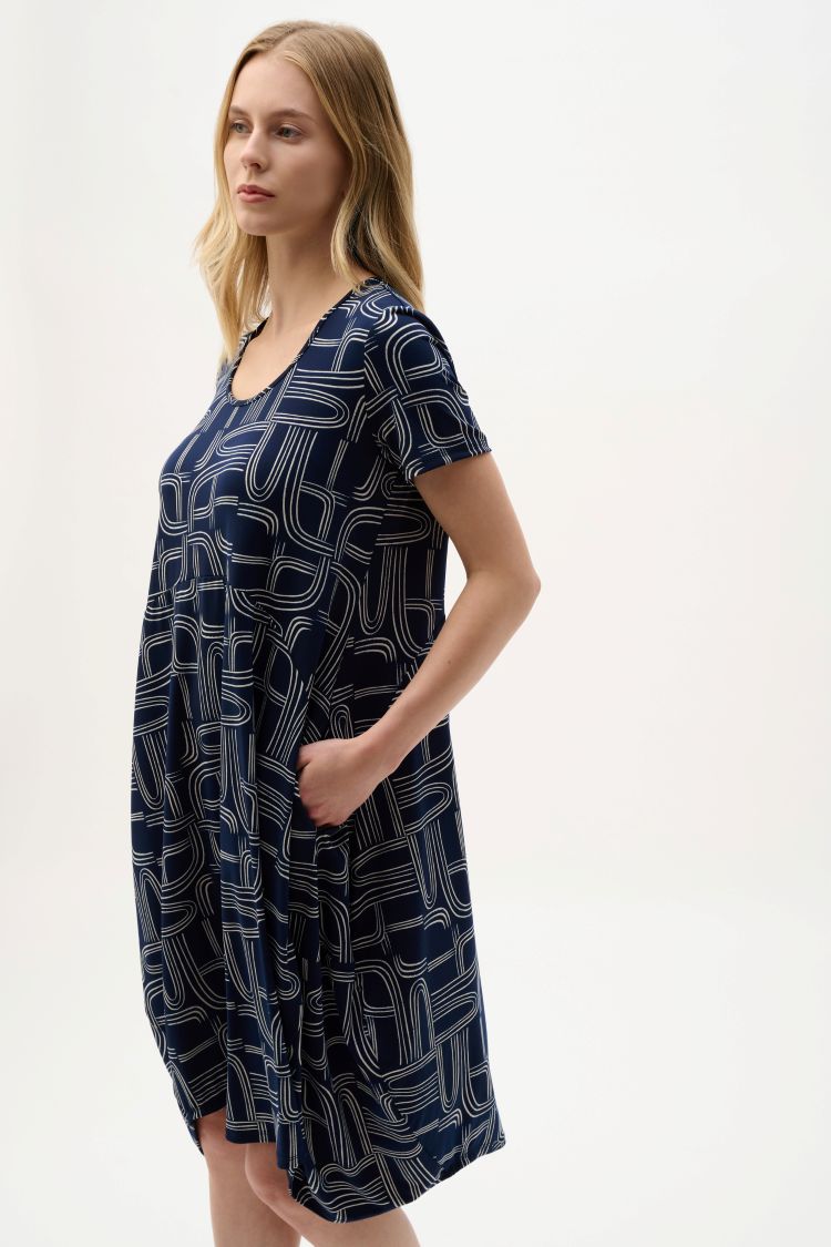 Geometric Cocoon Dress
