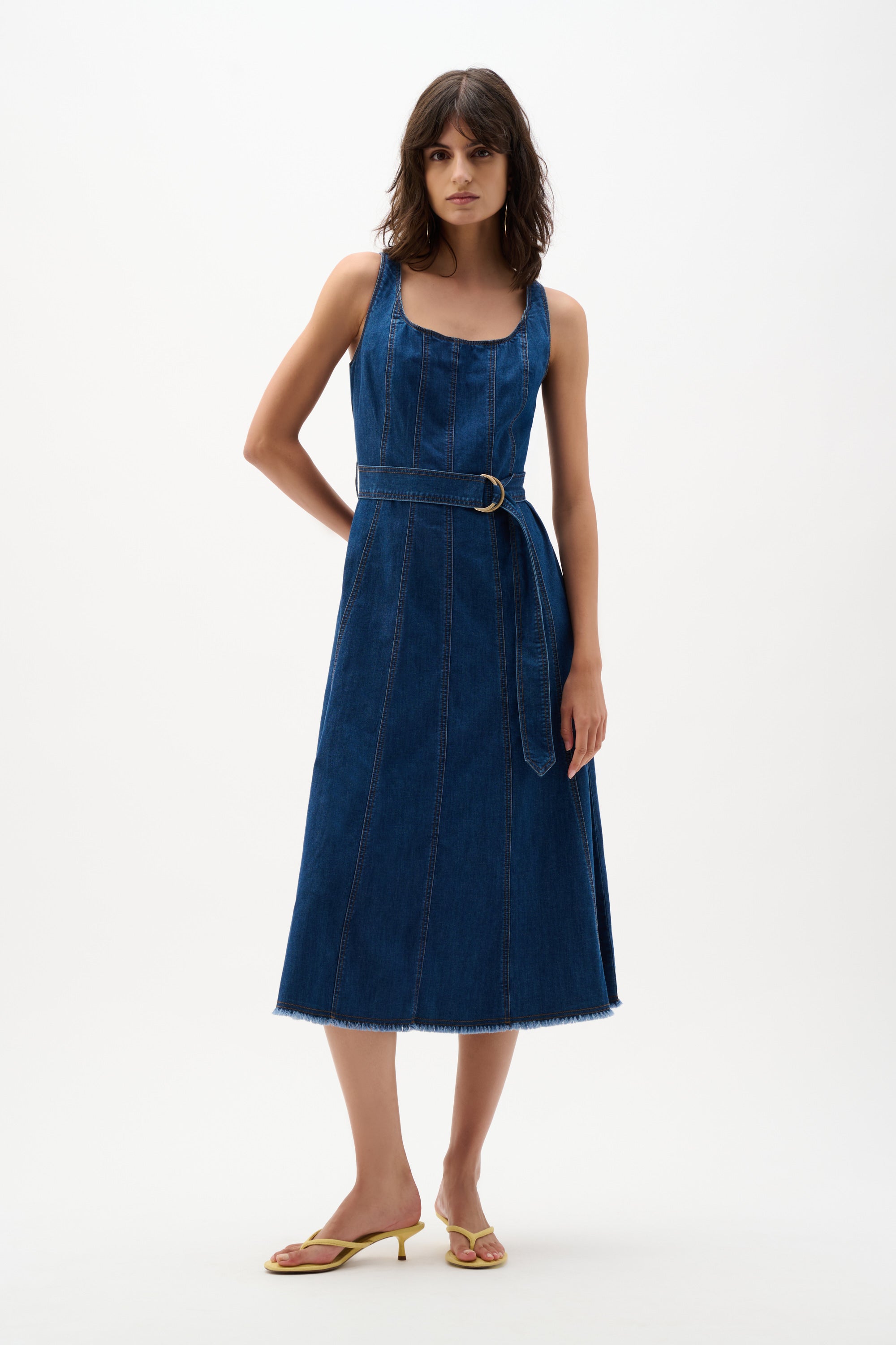 loft denim midi dress Women's Denim Work-Perfect Dresses