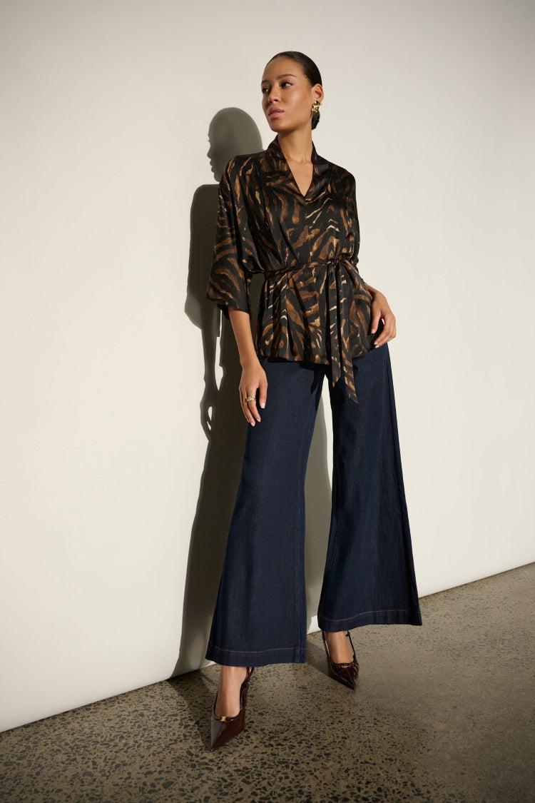 Joseph Ribkoff Featherweave Palazzo Jeans