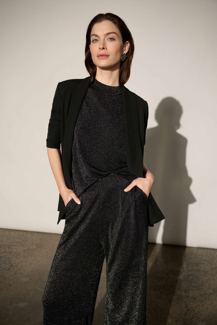 Joseph Ribkoff Metallic Jewel Embellished Top