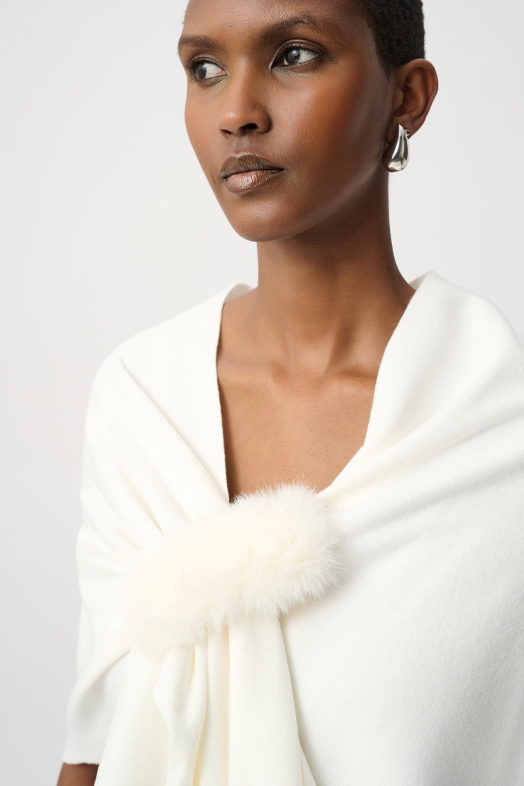 Joseph Ribkoff Faux Fur Cover Up