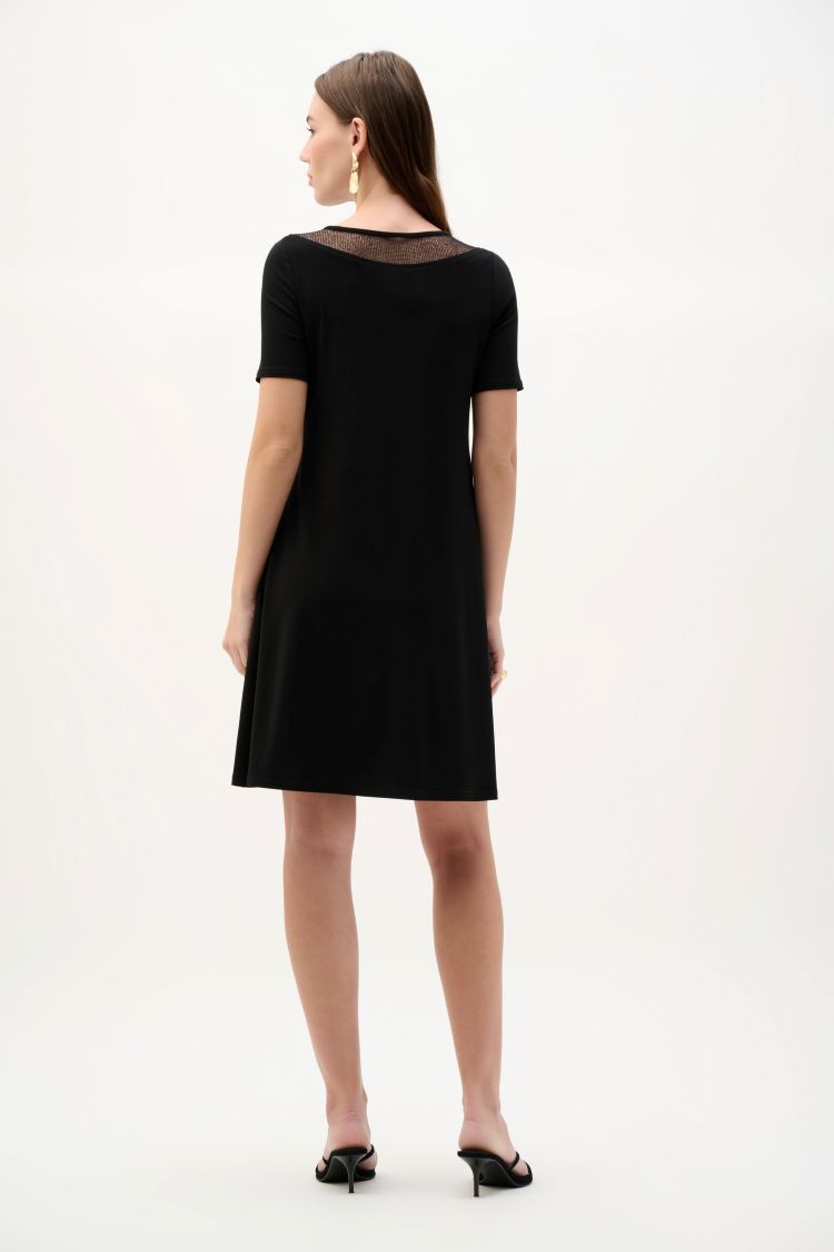 Knee Length Dress With Mesh