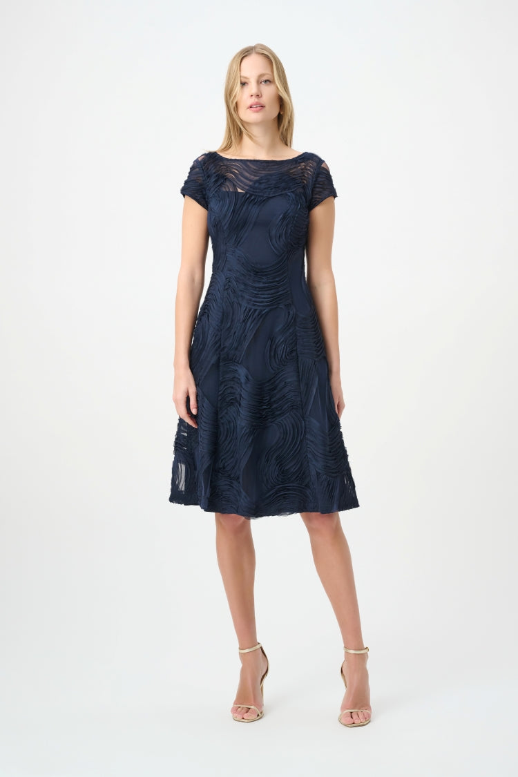 Joseph Ribkoff Ruched A-Line Dress