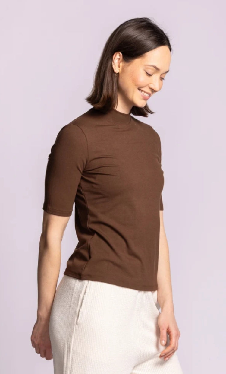 Pink Martini Raquel Mock Neck Top