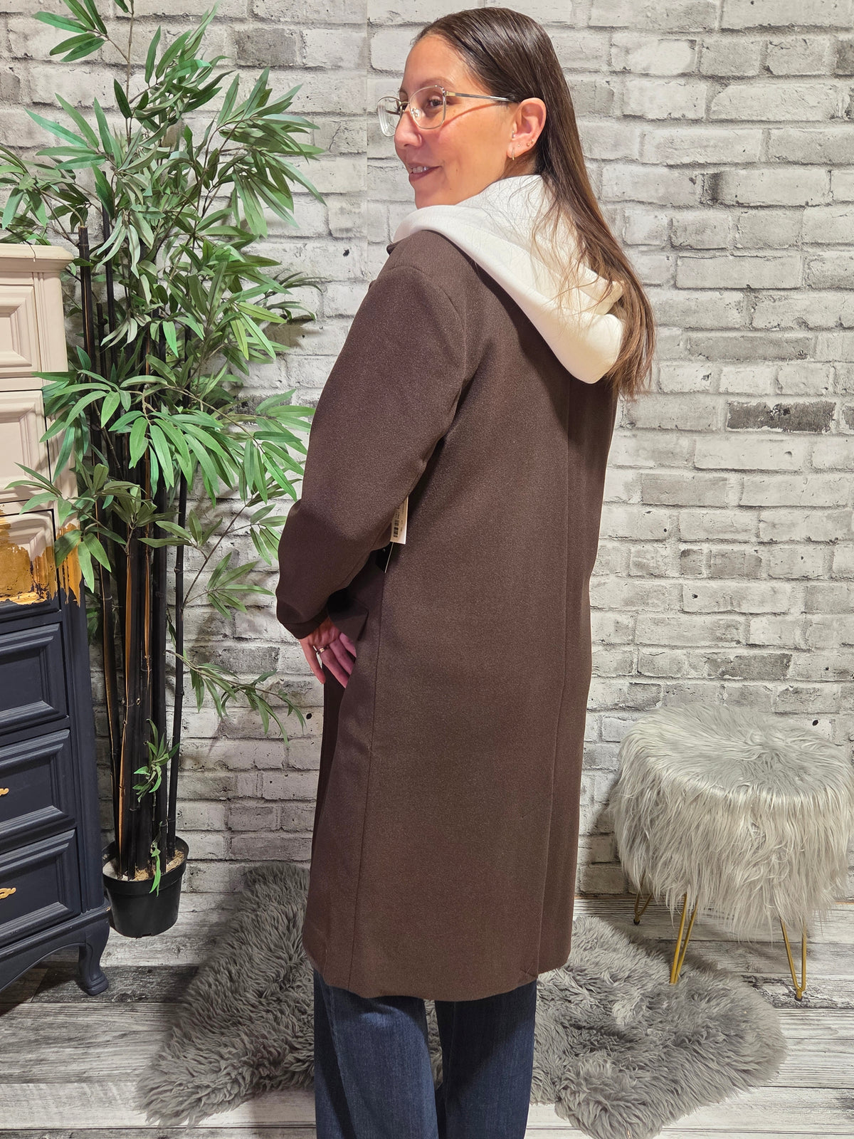 Tribal Knit Coat with Fooler Hood
