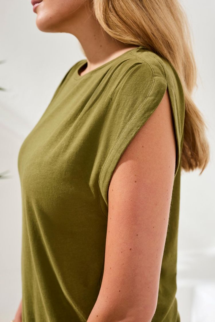 Boat Neck Cap Sleeve Top