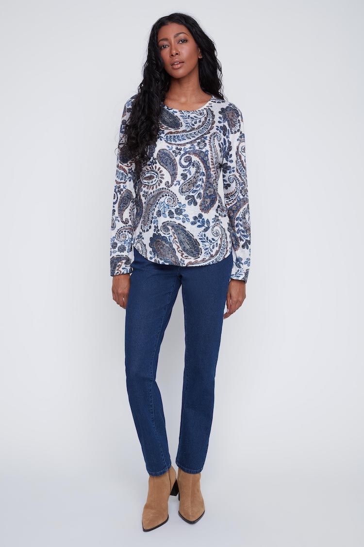 Long Sleeve Print Top