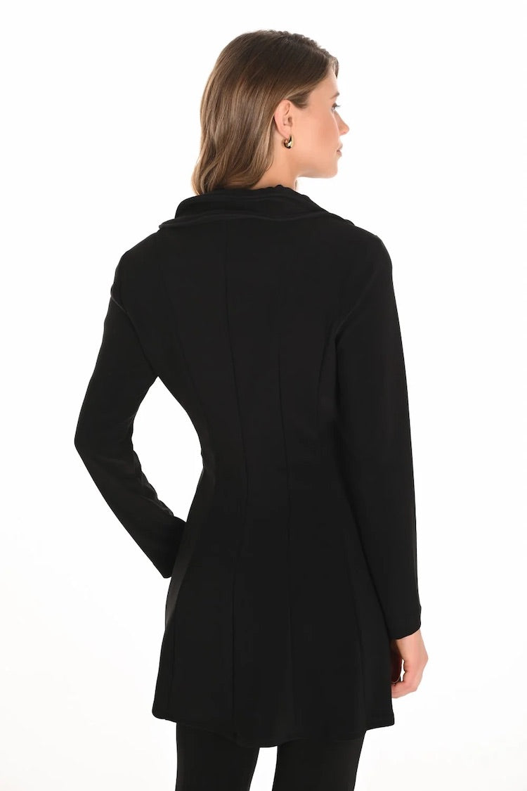 Shawl Collar Hip Length Blazer