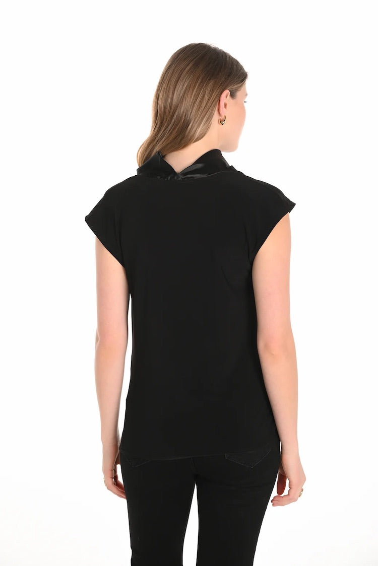 Cowl Neck Short Sleeve