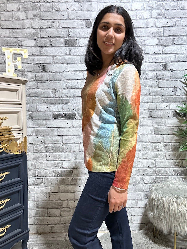 Abstract Print Long Sleeve