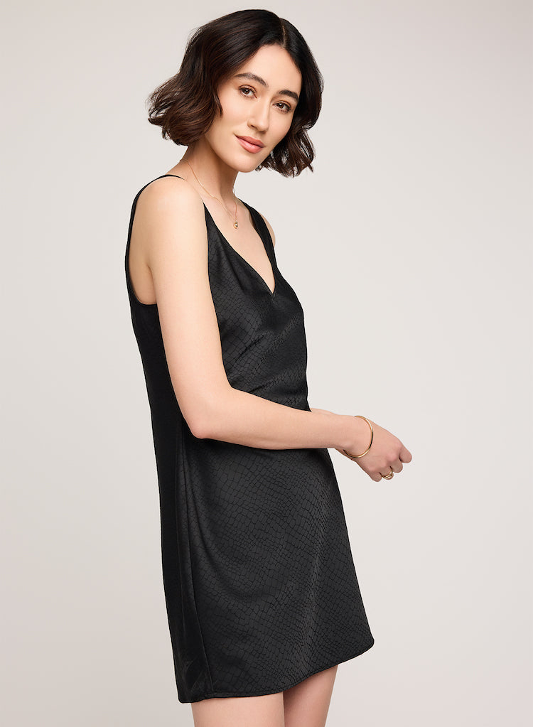 Winona Slip Dress With Scale Like Pattern