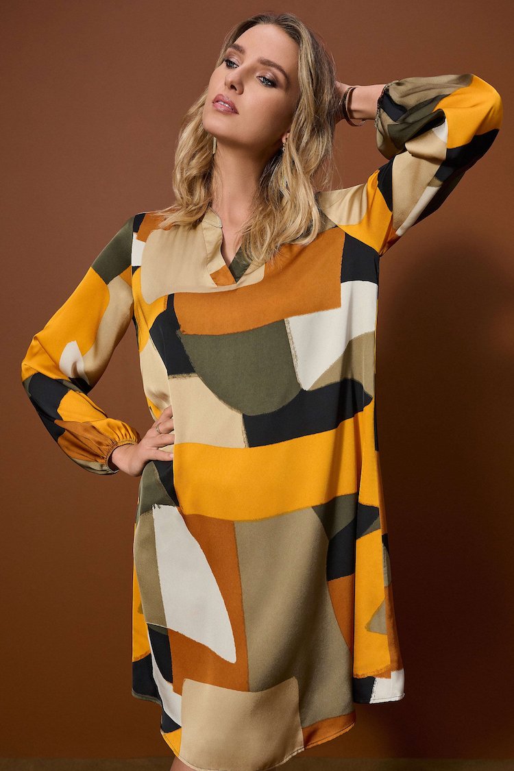 Casual V-neck Mini Dress