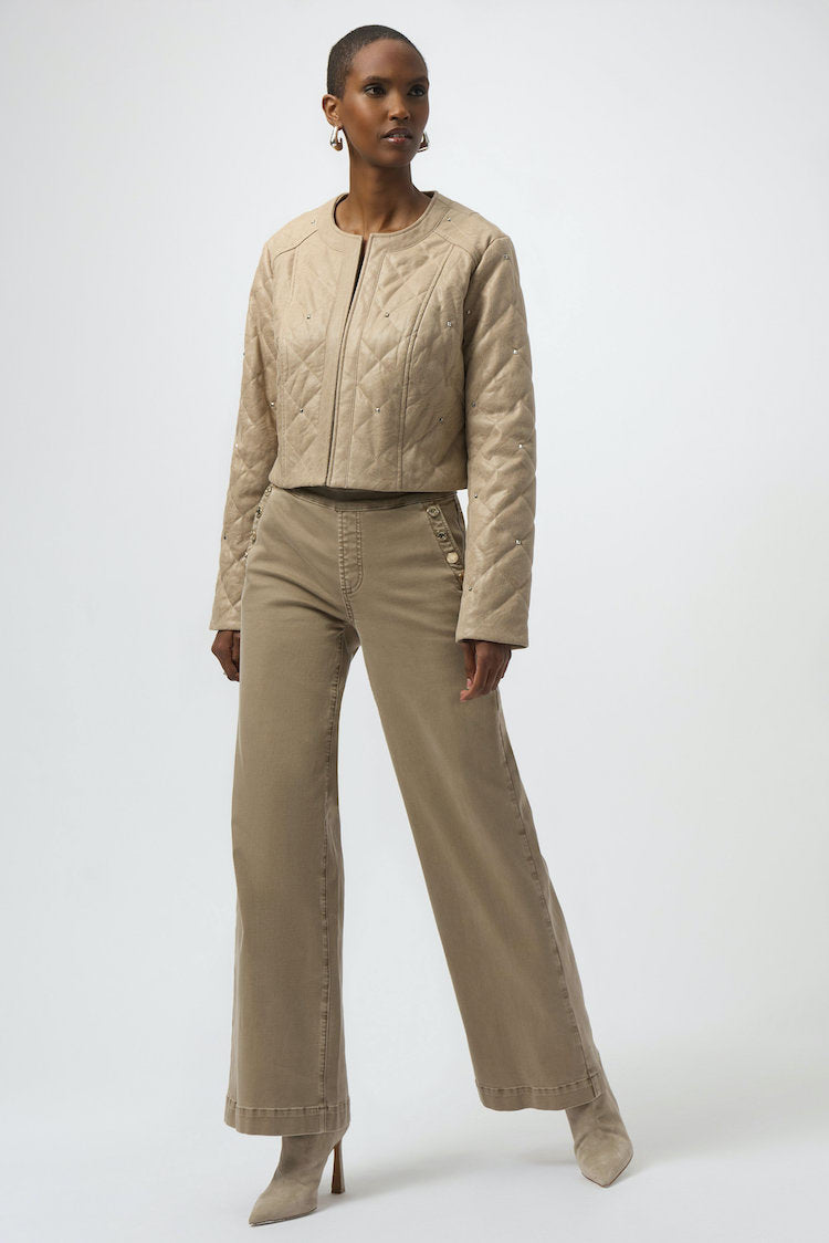 Cropped Quilted Casual Jacket