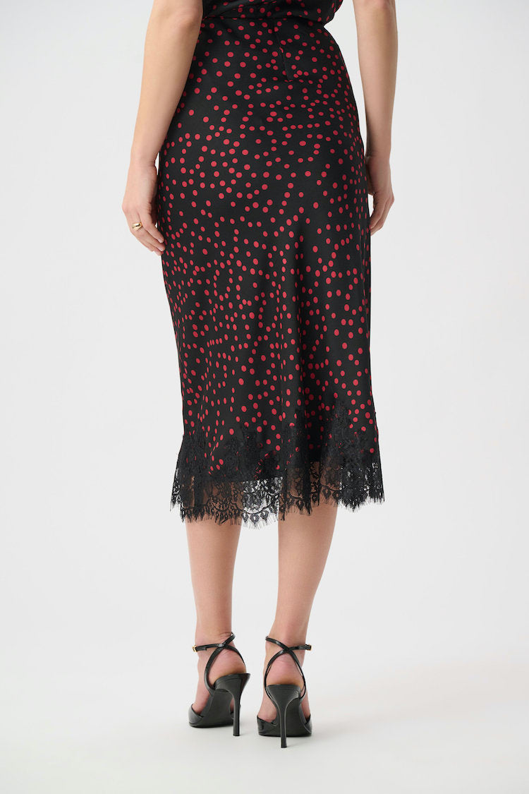 Joseph Ribkoff Polka Dot Midi Skirt
