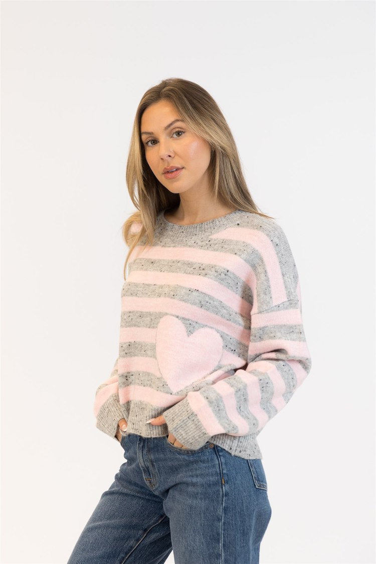 Jessie Fleck Heart Detail Sweater