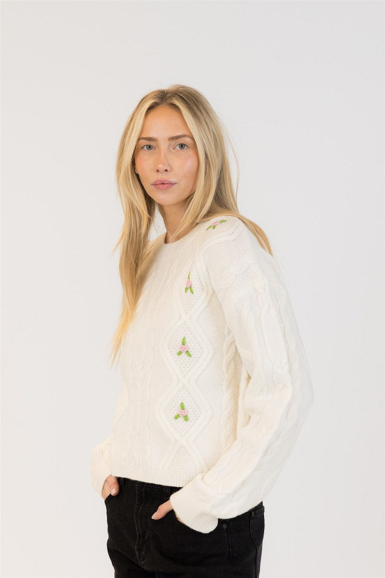 Margot Flower Detail Sweater