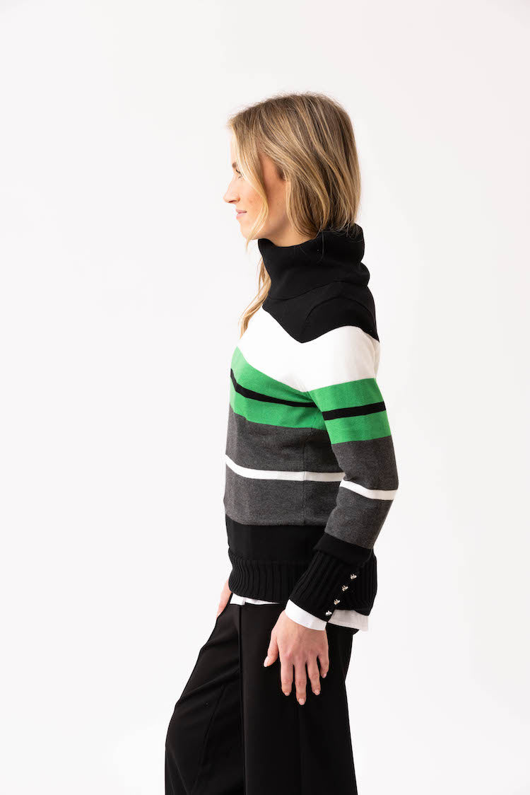 Stripe Turtle Neck Sweater