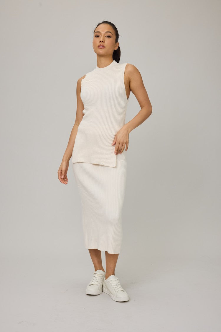 Ribbed Sleeveless Knit Top