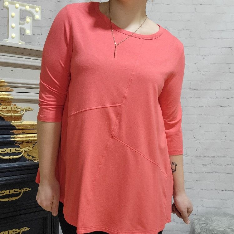 Shannon Passero Style: 4053 all-day-tunic-pink front view