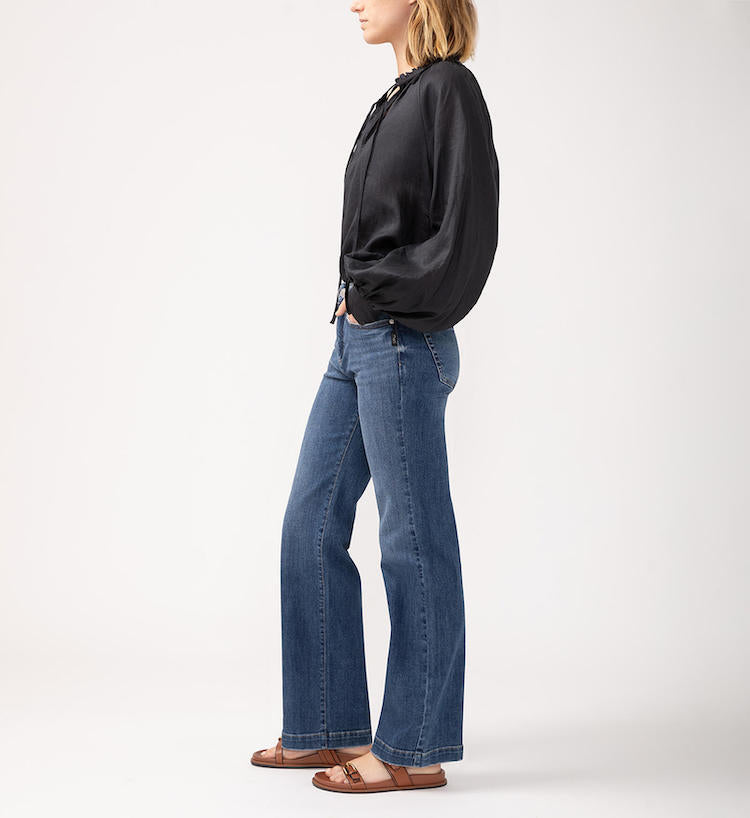 Avery High Rise Trouser Leg Jeans