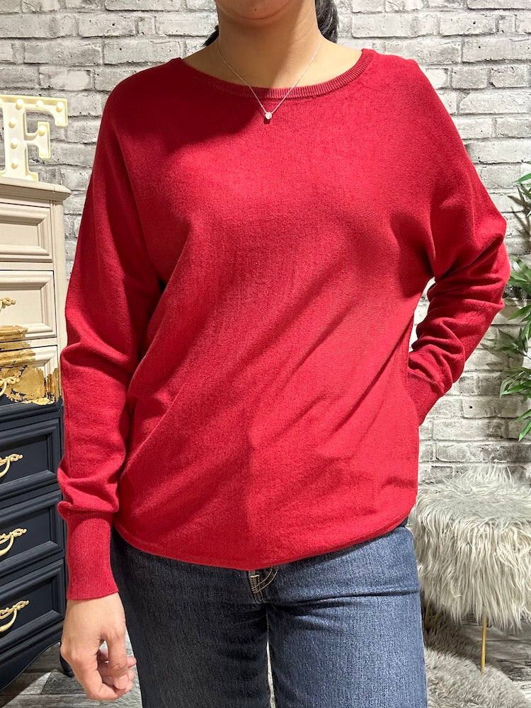 Button Back Long Sleeve Sweater