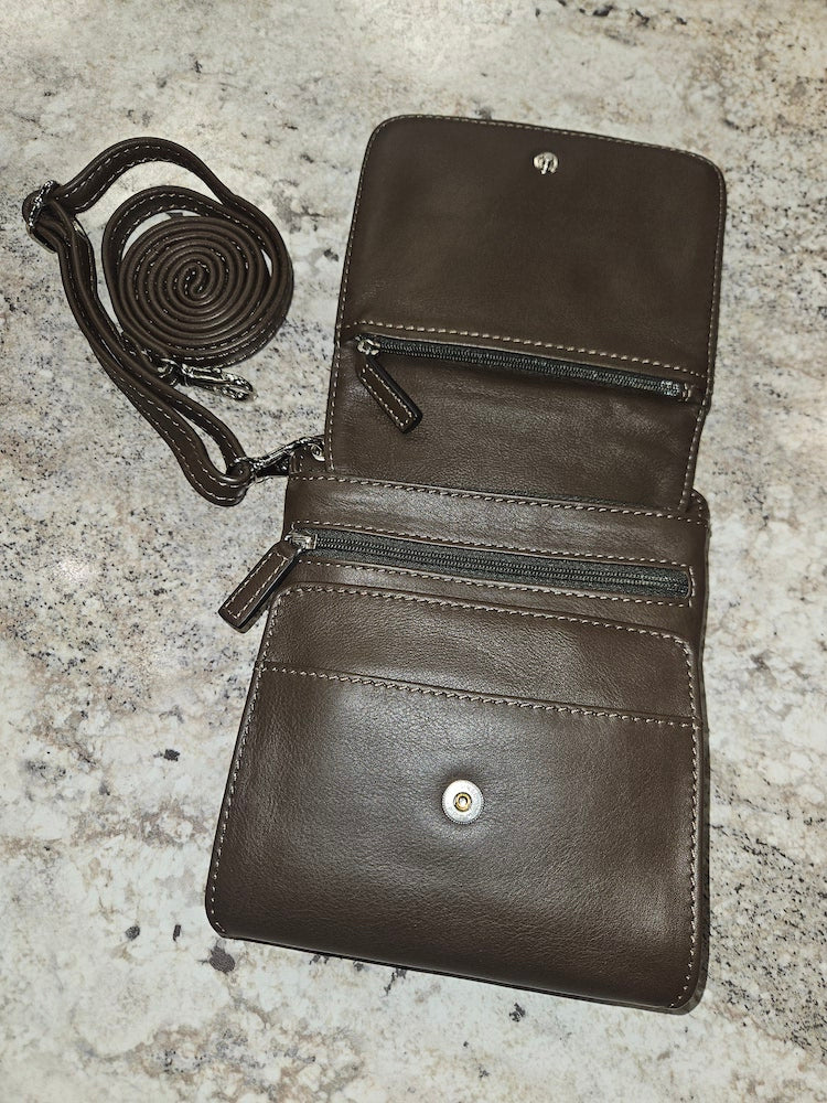 Leather Hand Bag With Organizer
