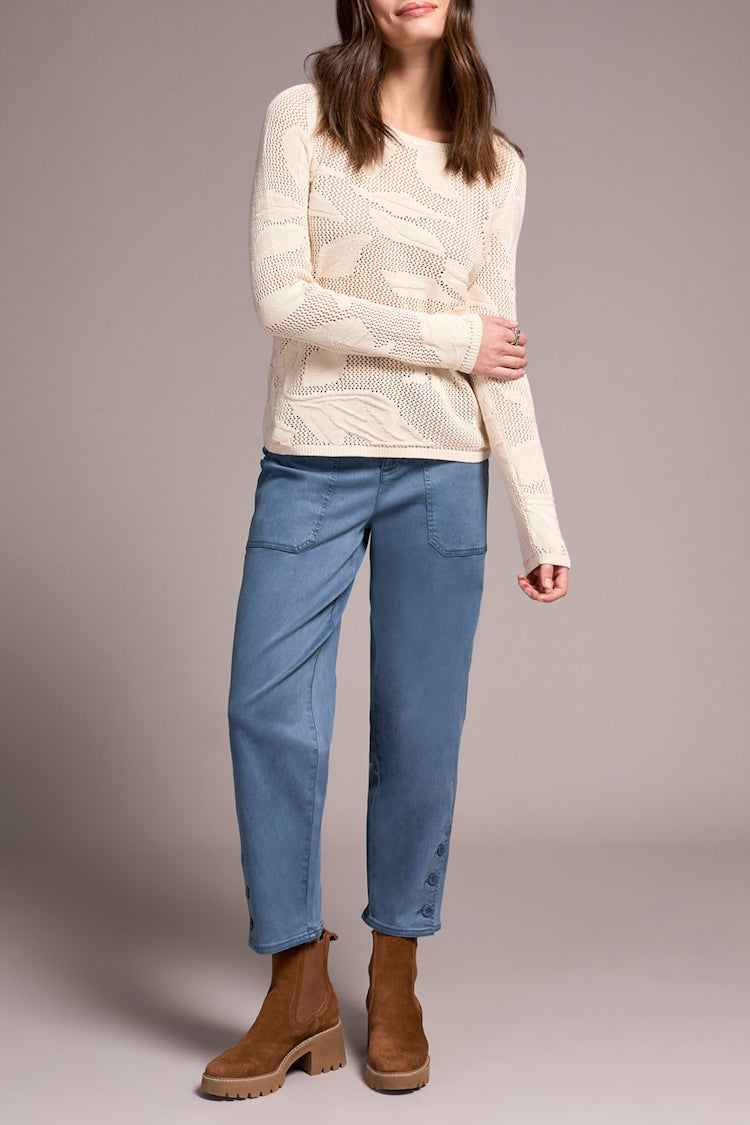 Long Sleeve Boat Neck Sweater