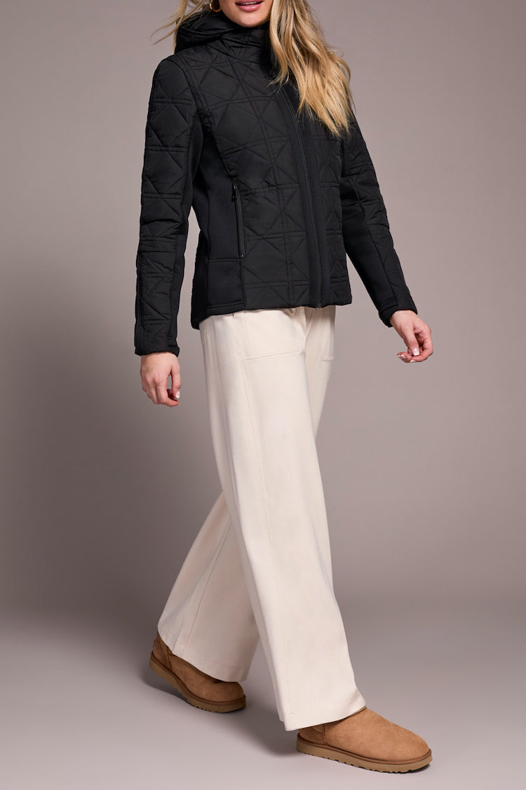 Zip Front Removable Hooded Puffer Jacket