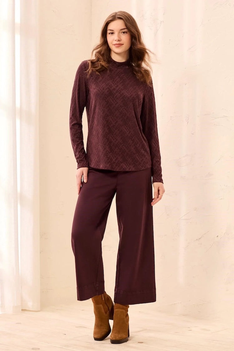 Tribal Textured Long Sleeve Top